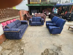 Quality Complete Set of 7 Seaters Upholstery Padded Sofa