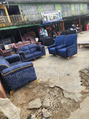 Complete Set of 7 Seaters Upholstery Padded Sofa