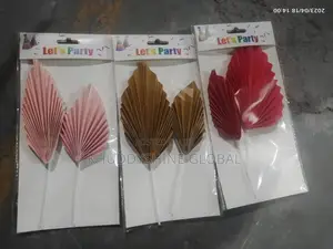 Paper Fan Leaves Toppers for Cake