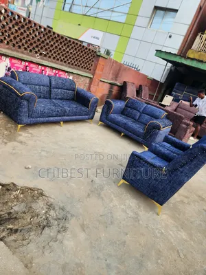 Complete Set of 7 Seaters Upholstery Padded Sofa Chair