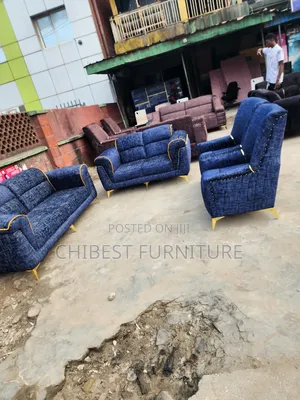 Complete Set of 7 Seaters Upholstery Padded Sofa Chair