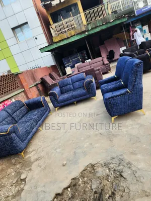 Complete Set of 7 Seaters Upholstery Padded Sofa Chair