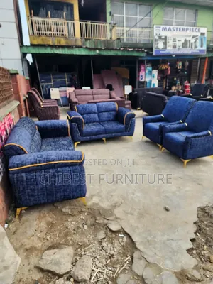 Quality Complete Set of 7 Seaters Upholstery Padded Sofa