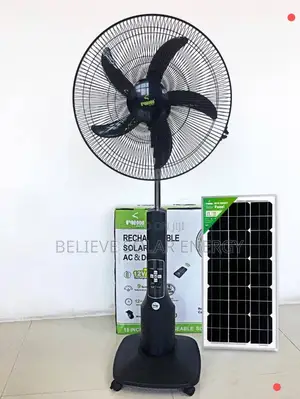 Rechargeable, Solar Fan, AC and DC 7ah 12v