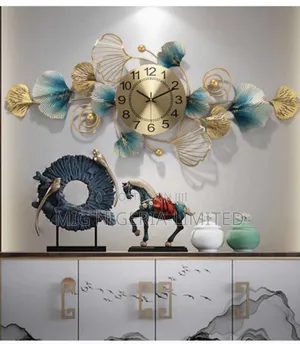 Large Vertical Luxury Wall Metal 3d Wall Clock