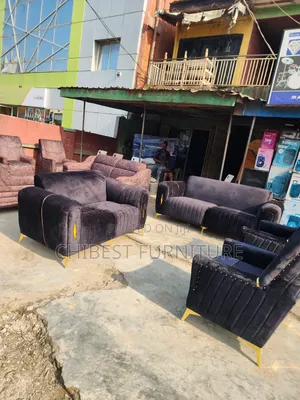Complete Set of 7 Seaters Upholstery Padded Sofa Chair