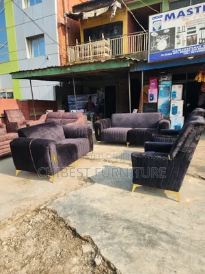 Complete Set of 7 Seaters Upholstery Padded Sofa Chair