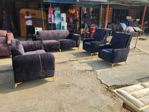 Complete Set of 7 Seaters Upholstery Padded Sofa Chair