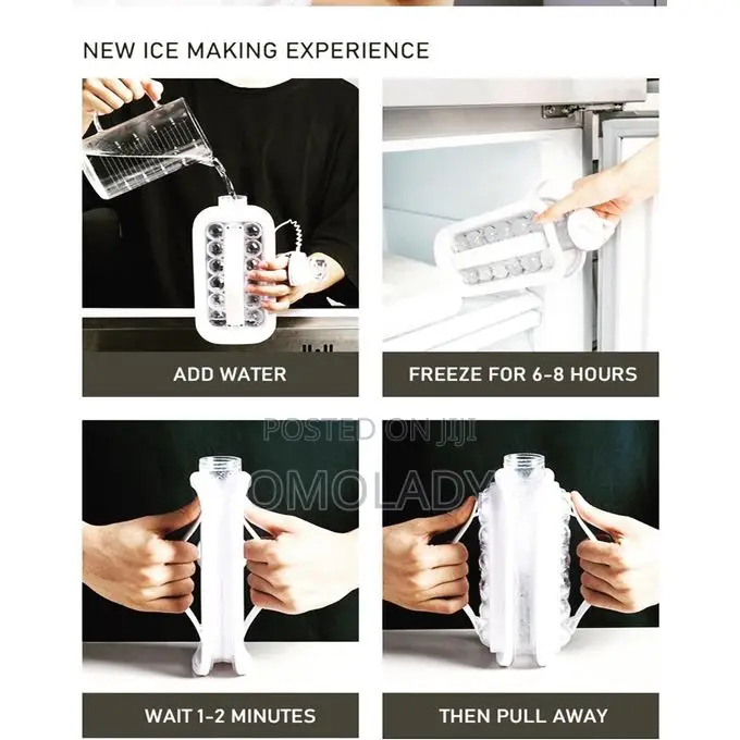 Portable Ice Cube Ball Maker Ice Bottle