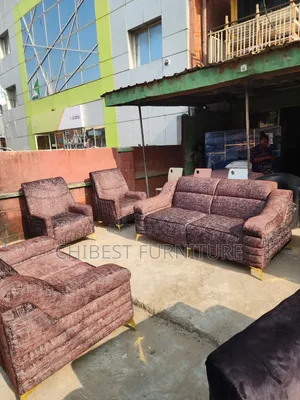 Complete Set of 7 Seaters Upholstery Padded Sofa Chair