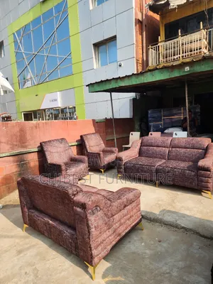 Complete Set of 7 Seaters Upholstery Padded Sofa Chair