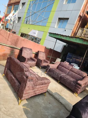Complete Set of 7 Seaters Upholstery Padded Sofa Chair