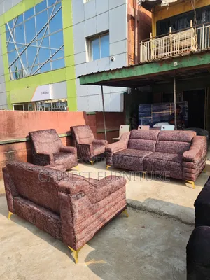 Complete Set of 7 Seaters Upholstery Padded Sofa