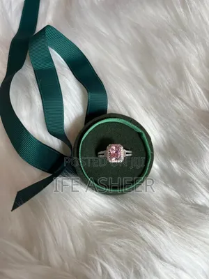 Mossanite Diamond Stone Ring 007- Pink Stone