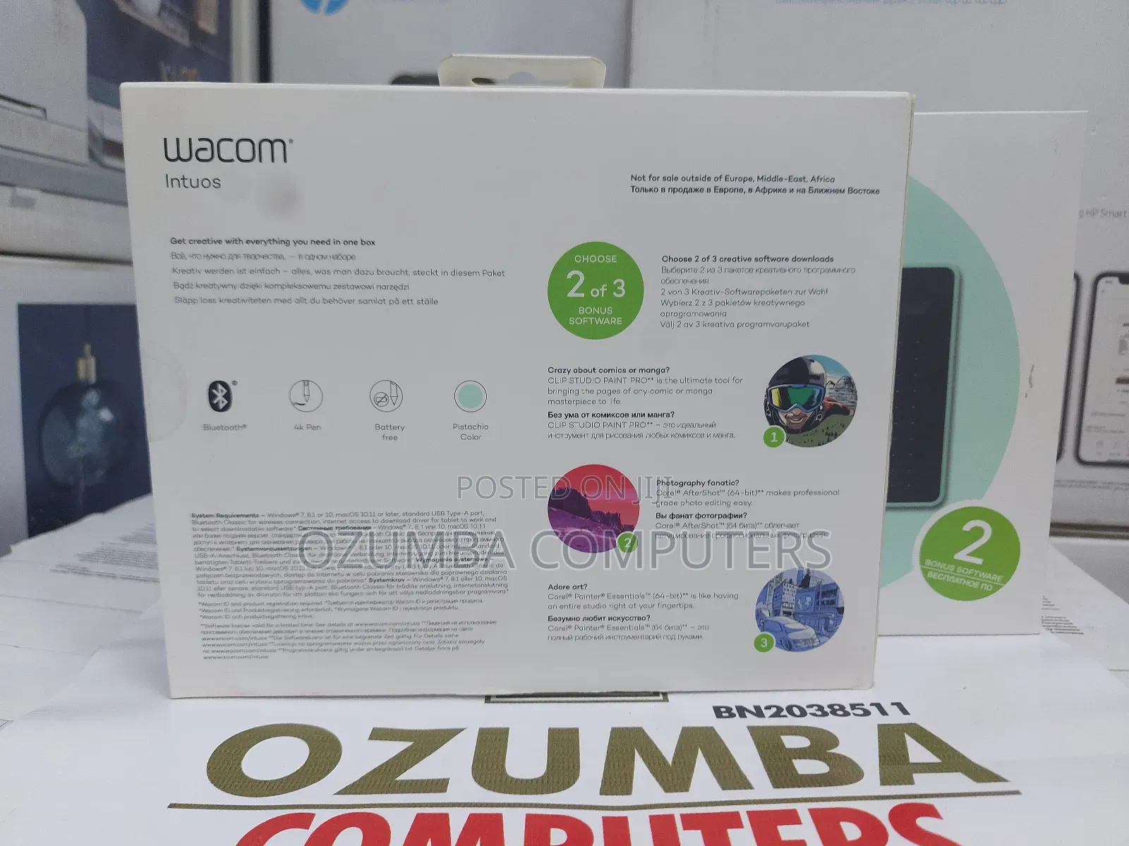 Wacom Intuos Bluetooth Graphics Tablet Small