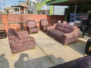 Complete Set of 7 Seaters Upholstery Padded Sofa Chair.