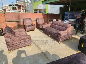 Complete Set of 7 Seaters Upholstery Padded Sofa Chair
