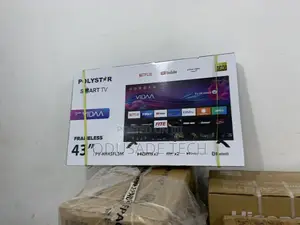 The Top Deal Pv-Hk43flsm Polystar Frameless 43" Smart Tv