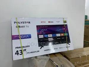 New Vidaa Polystar 43" Pv-Hk43flsm Frameless Smart Tv