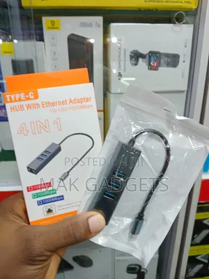 Type-c Usb Hub To Rj45 Ethernet Lan Adapter Usb 3.0 Hub