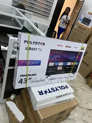 Stable Vidaa Polystar 43" Frameless Smart Tv Pv-Hk43flsm