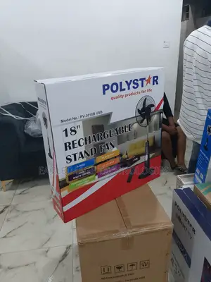 New Polystar 18" Rechargble Stand Fan