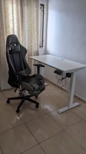 Electric Adjustable Table and Gaming Chair