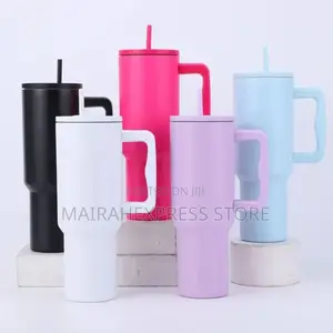 40OZ Straw Lid Stainless Steel Vacuum Insulated Car Mug