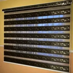 Flowery Brown Window Blinds