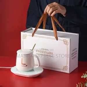 Coffee Cup Set With USB Coaster Warmer -