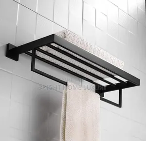 Luxury Bathroom Multiple Towel Rail Hanger Heavy Gage 60cm