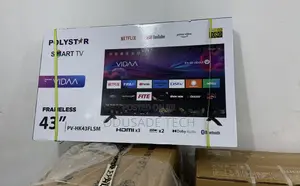 The Latest Polystar 43" Frameless Smart Tv Powered by Vidaa