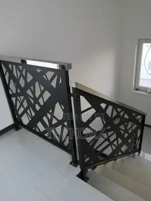 Laser Cut Steel Staircase Handle Rails