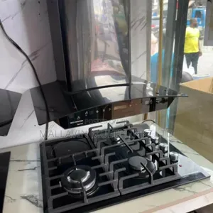4 Burner Gas Cooker and Kitchen Hood Combi