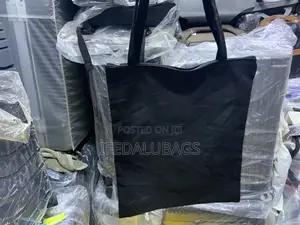 Plain Black Tote Bag