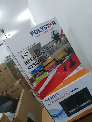 Unique Polystar 18'' Rechargeable Standing Fan