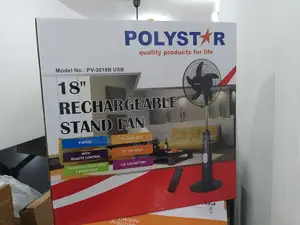 High Efficiency Polystar 18'' Rechargeable Standing Fan