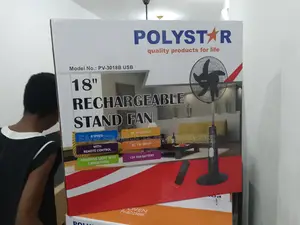 Best Grade Polystar 18'' Rechargeable Standing Fan