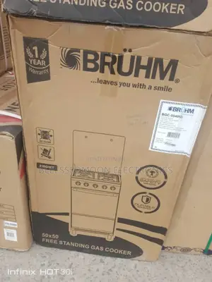Bruhm 4 Burner Standing Cooker 5 Years Warranty Brass Buner