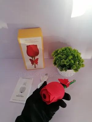Two-in-One Rose Vibrator Butterfly Sucking Clitoral Sex Toy