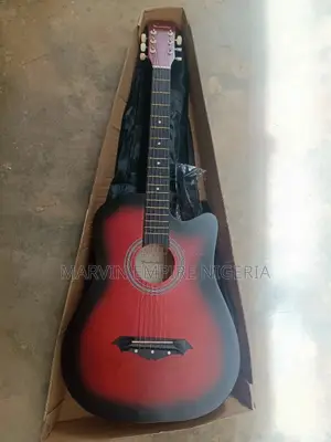 38 Inches Red Acoustic Guitar_ Thunderstorm