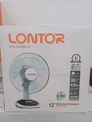 12" Rechargeable Table Fan CTL-Cf025-12