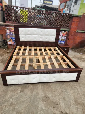 6by6 Wooden Bed Frame With One Bed Side