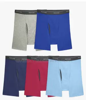 5-in-1 Men Fruit of Loom Boxer Briefs Men Cotton/Breathable