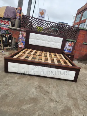 Quality 6by6 Wooden Bed Frame With One Bed Side