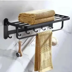 Multiple Black Towel Holder (Accessories)