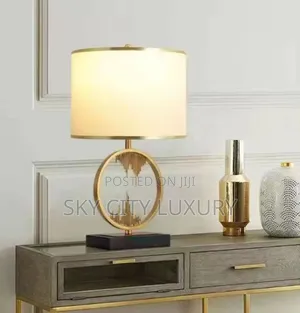 Traditional Gold Metal Table Lamp Light