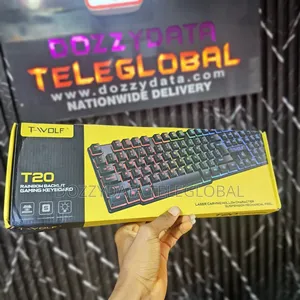 T-Wolf T20 Rainbow Backlit Gaming Keyboard