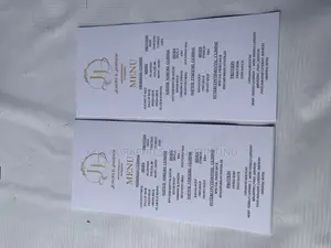 Menu Card for Wedding