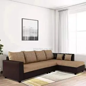 Multicoloured L Shaped Fabric Sofa